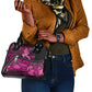 Pink Ribbon Animals Skin African Mixed Shoulder Handbag Zipper Stylized - African Pride