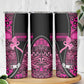 Pink Ribbon Animals Skin African Mixed Skinny Tumbler Zipper Stylized - African Pride