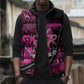 Pink Ribbon Animals Skin African Mixed Sleeveless Puffer Jacket Zipper Stylized
