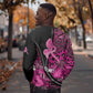 Pink Ribbon Animals Skin African Mixed Sweatshirt Zipper Stylized - African Pride