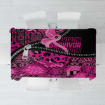 Pink Ribbon Animals Skin African Mixed Tablecloth Zipper Stylized - African Pride