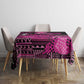 Pink Ribbon Animals Skin African Mixed Tablecloth Zipper Stylized - African Pride