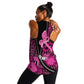 Pink Ribbon Animals Skin African Mixed Women Racerback Tank Zipper Stylized - African Pride