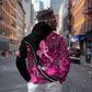 Pink Ribbon Animals Skin African Mixed Zip Hoodie Zipper Stylized - African Pride