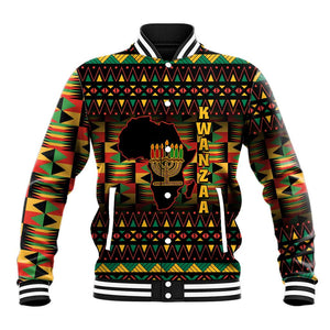 Kwanzaa Festival Baseball Jacket with Kinara Candles and African Pattern LT01