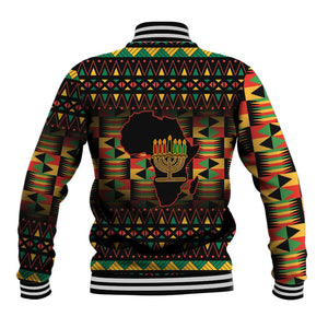 Kwanzaa Festival Baseball Jacket with Kinara Candles and African Pattern LT01