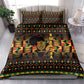 Kwanzaa Festival Bedding Set with Kinara Candles and African Pattern