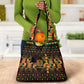 Kwanzaa Festival Grocery Bag with Kinara Candles and African Pattern