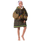 Kwanzaa Festival KId Wearable Blanket Hoodie with Kinara Candles and African Pattern