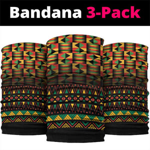 Kwanzaa Festival Neck Gaiter with Kinara Candles and African Pattern - African Pride
