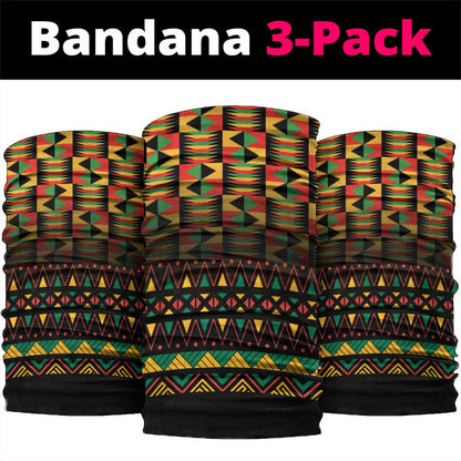 Kwanzaa Festival Neck Gaiter with Kinara Candles and African Pattern - African Pride