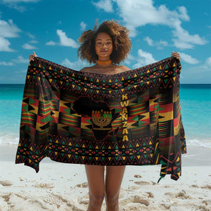 Kwanzaa Festival Sarong with Kinara Candles and African Pattern