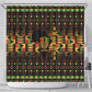 Kwanzaa Festival Shower Curtain with Kinara Candles and African Pattern