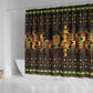 Kwanzaa Festival Shower Curtain with Kinara Candles and African Pattern