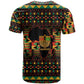 Kwanzaa Festival T shirt with Kinara Candles and African Pattern