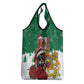 Morocco Christmas Grocery Bag Santa Lion With Rose Xmas Vibe