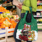 Morocco Christmas Grocery Bag Santa Lion With Rose Xmas Vibe