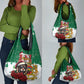 Morocco Christmas Grocery Bag Santa Lion With Rose Xmas Vibe