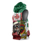 Morocco Christmas Sleeveless Hoodie Santa Lion With Rose Xmas Vibe - African Pride