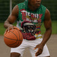 Morocco Christmas Sleeveless Hoodie Santa Lion With Rose Xmas Vibe - African Pride