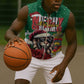 Morocco Christmas Sleeveless Zip Hoodie Santa Lion With Rose Xmas Vibe - African Pride