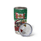Morocco Christmas Tumbler Cup Santa Lion With Rose Xmas Vibe