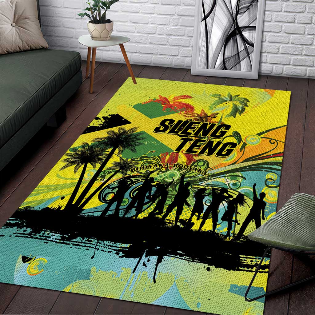 Jamaica Sleng Teng Riddim Area Rug Booyaka Booyaka - African Pride