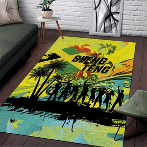 Jamaica Sleng Teng Riddim Area Rug Booyaka Booyaka - African Pride