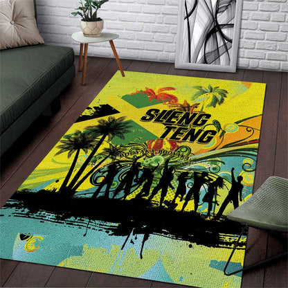 Jamaica Sleng Teng Riddim Area Rug Booyaka Booyaka - African Pride