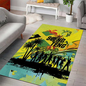 Jamaica Sleng Teng Riddim Area Rug Booyaka Booyaka - African Pride