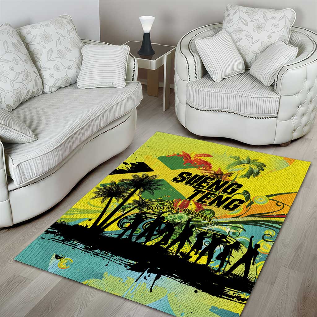 Jamaica Sleng Teng Riddim Area Rug Booyaka Booyaka - African Pride