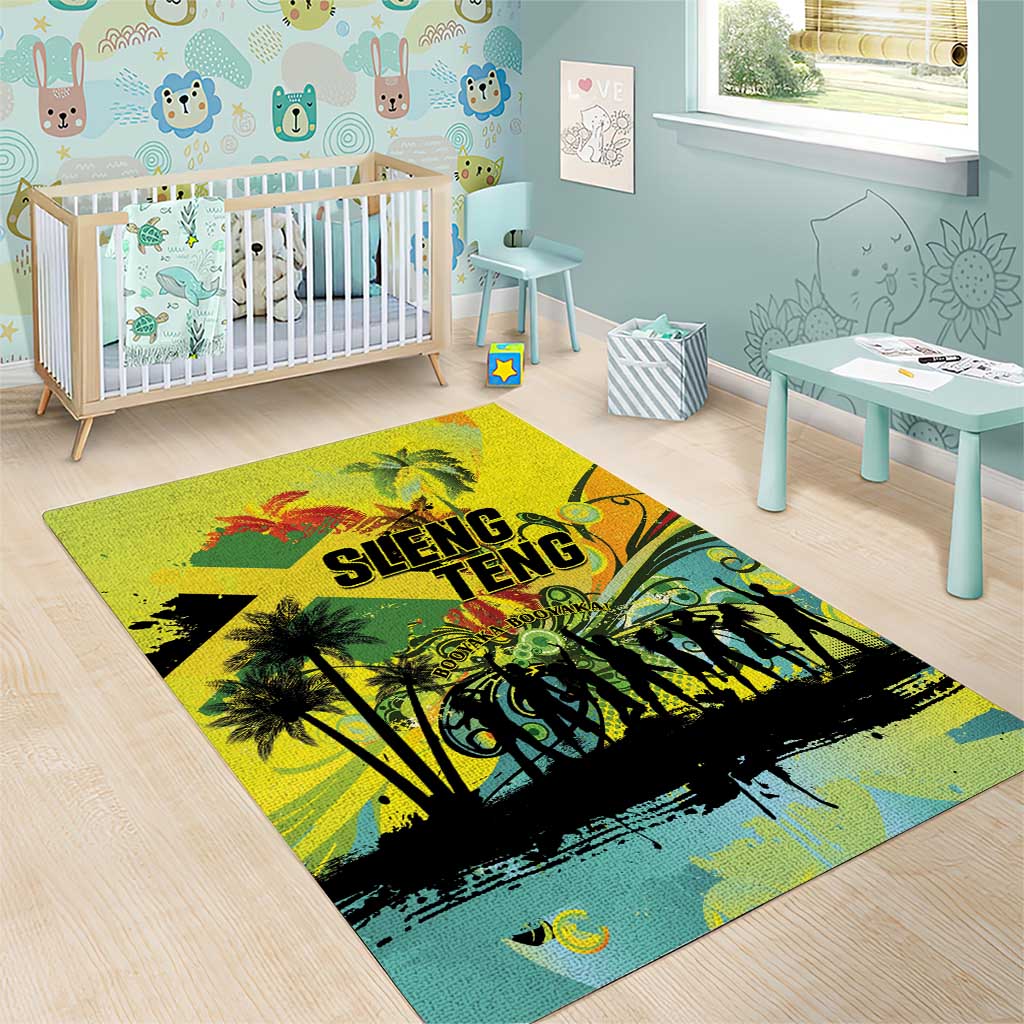 Jamaica Sleng Teng Riddim Area Rug Booyaka Booyaka - African Pride