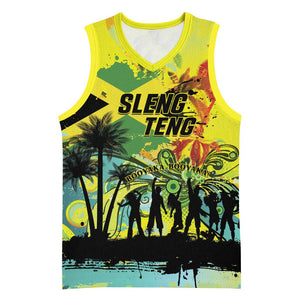 Personalized Jamaica Sleng Teng Riddim Basketball Jersey Booyaka Booyaka - African Pride