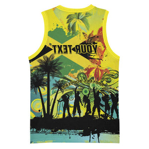 Personalized Jamaica Sleng Teng Riddim Basketball Jersey Booyaka Booyaka - African Pride