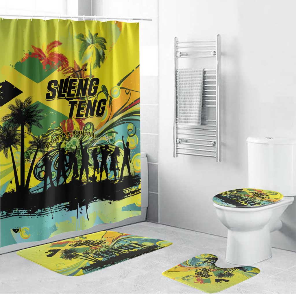 Jamaica Sleng Teng Riddim Bathroom Set Booyaka Booyaka