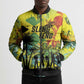 Personalized Jamaica Sleng Teng Riddim Bomber Puffer Jacket Booyaka Booyaka