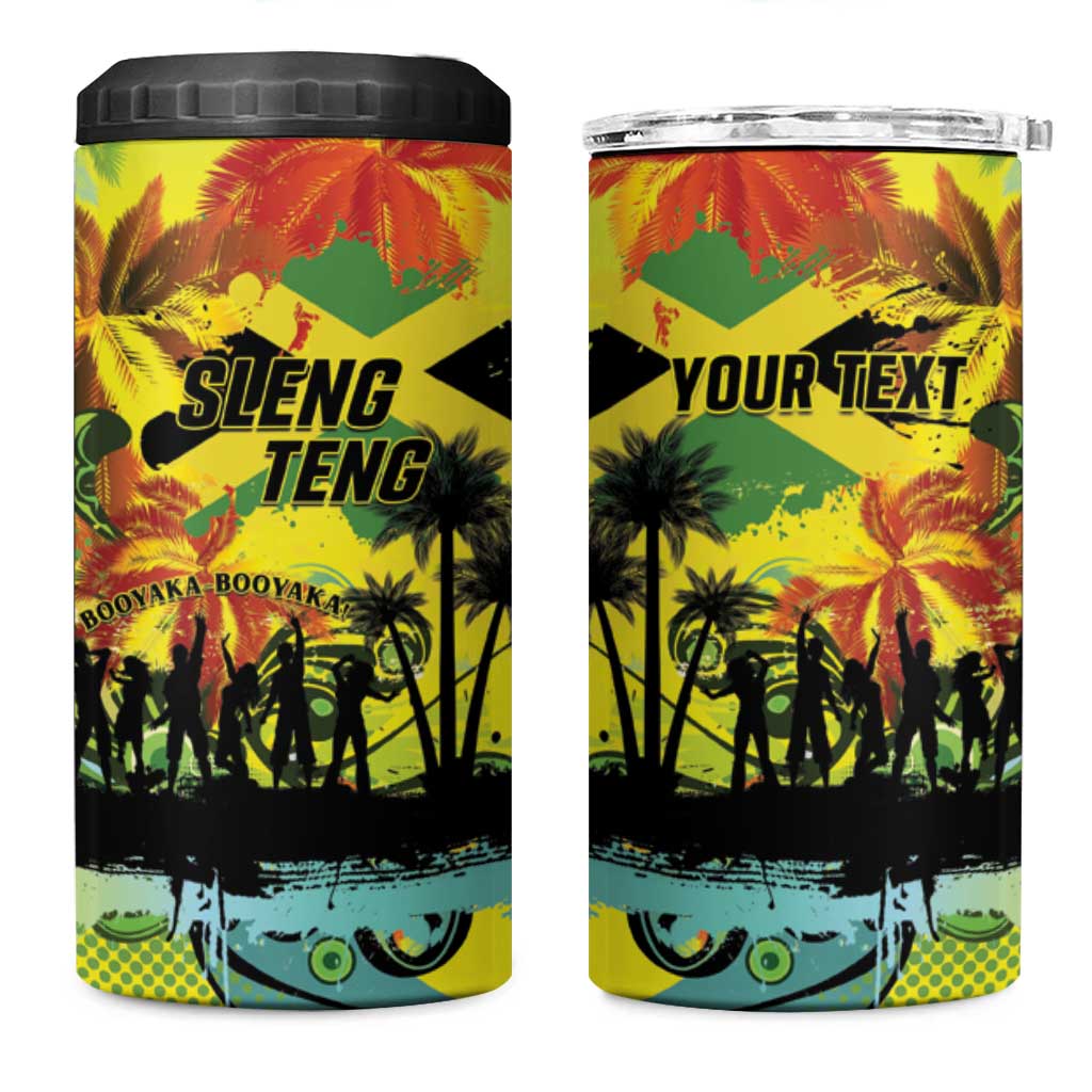 Personalized Jamaica Sleng Teng Riddim 4 in 1 Can Cooler Tumbler Booyaka Booyaka - African Pride