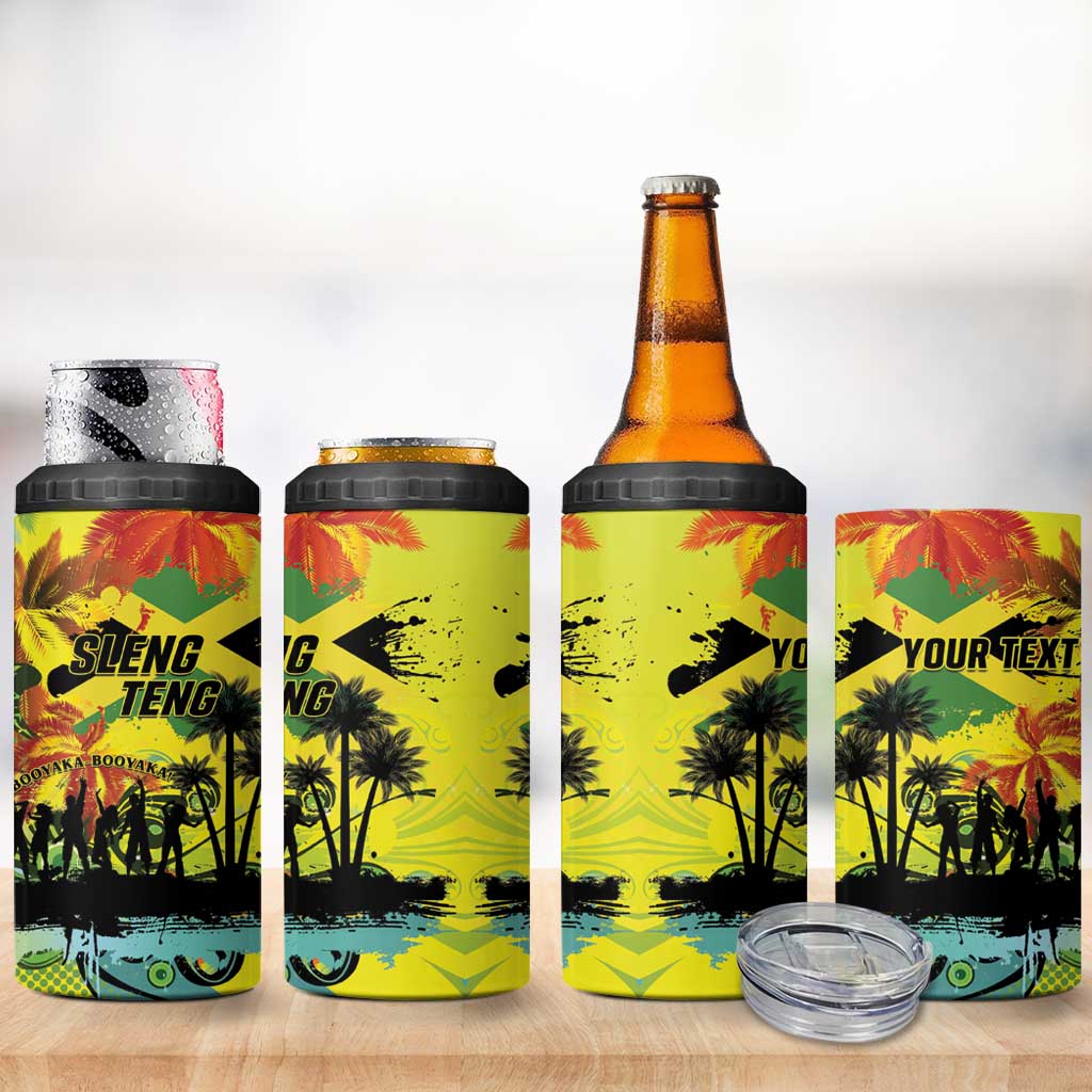 Personalized Jamaica Sleng Teng Riddim 4 in 1 Can Cooler Tumbler Booyaka Booyaka - African Pride