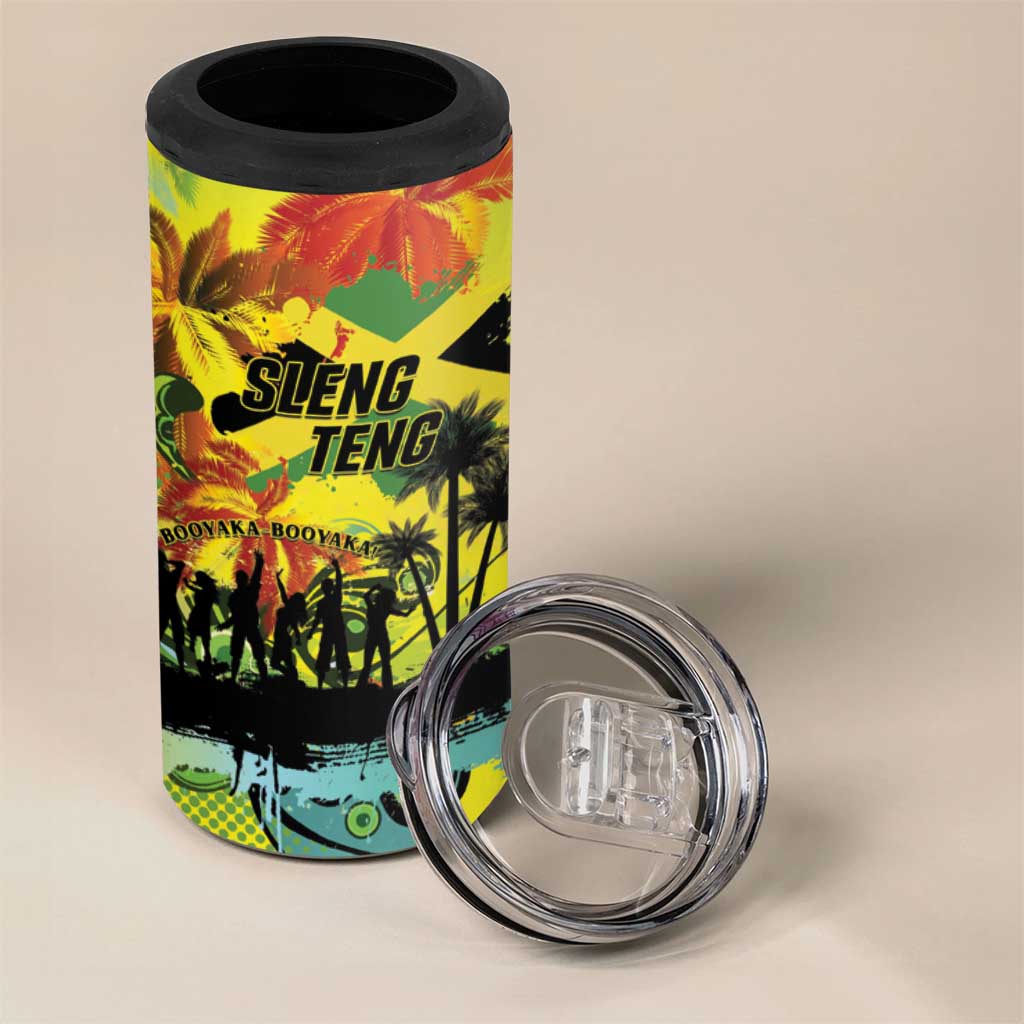 Personalized Jamaica Sleng Teng Riddim 4 in 1 Can Cooler Tumbler Booyaka Booyaka - African Pride