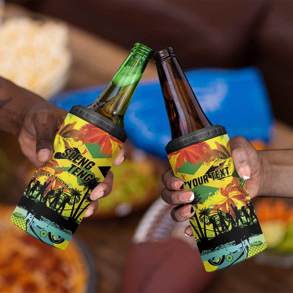 Personalized Jamaica Sleng Teng Riddim 4 in 1 Can Cooler Tumbler Booyaka Booyaka - African Pride