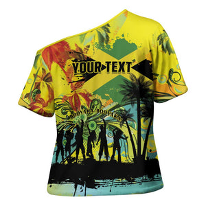 Personalized Jamaica Sleng Teng Riddim Cross Shoulder Shirt Booyaka Booyaka