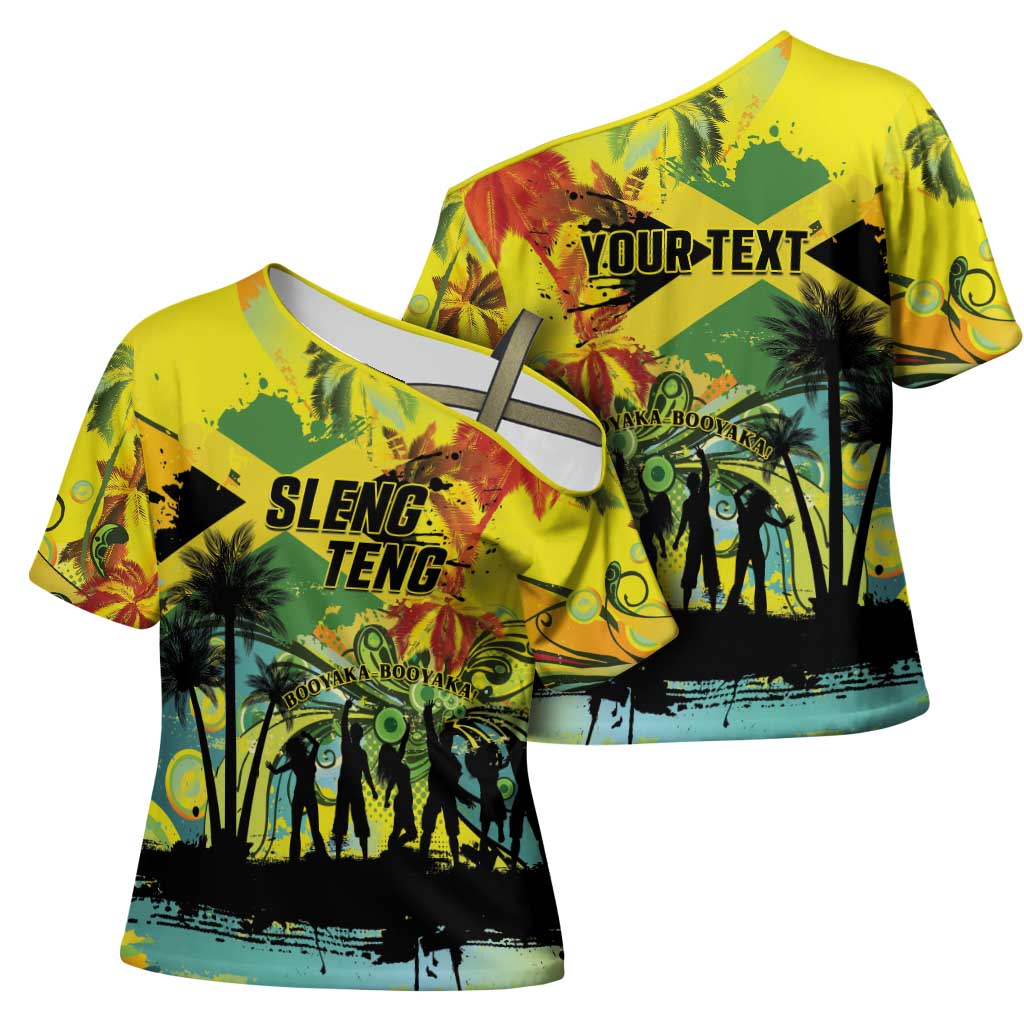 Personalized Jamaica Sleng Teng Riddim Cross Shoulder Shirt Booyaka Booyaka