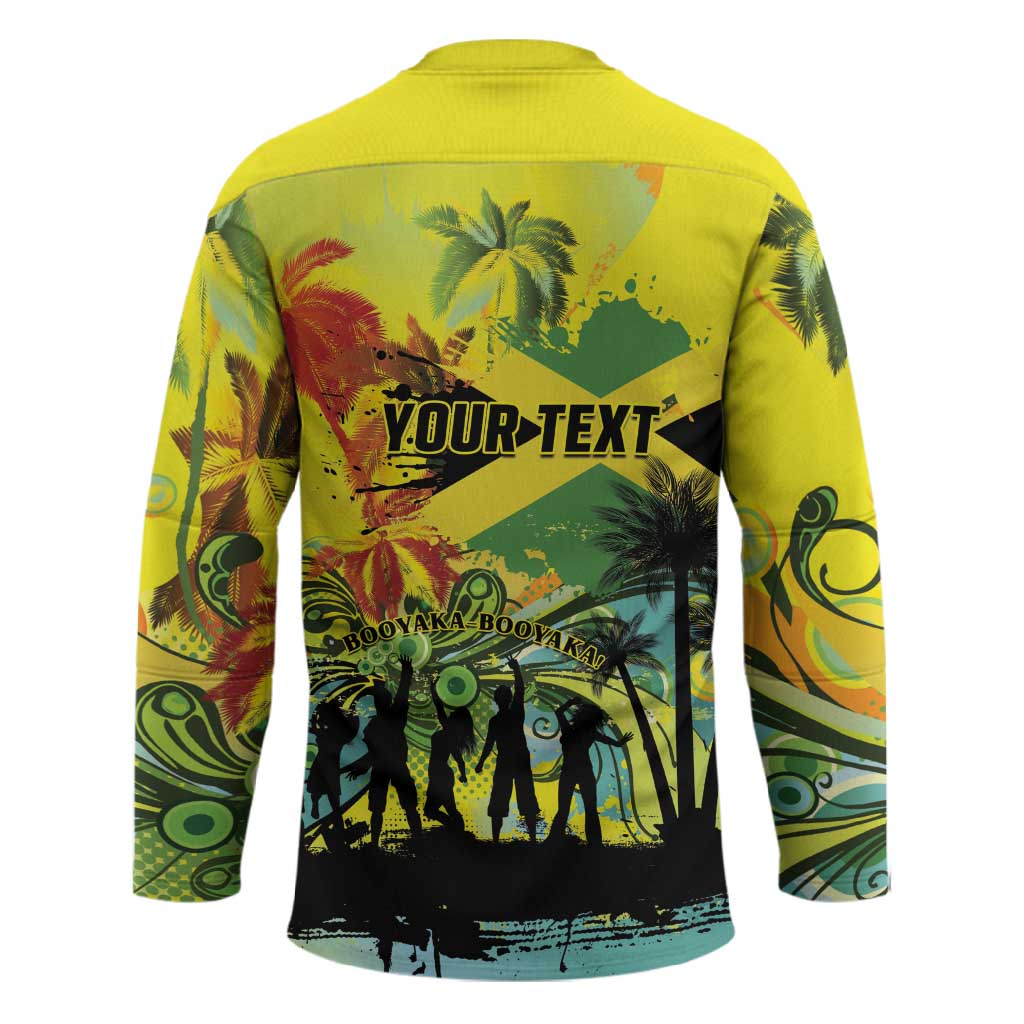 Personalized Jamaica Sleng Teng Riddim Hockey Jersey Booyaka Booyaka