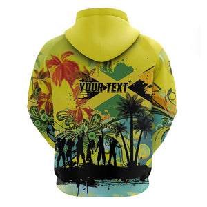 Personalized Jamaica Sleng Teng Riddim Hoodie Booyaka Booyaka - African Pride
