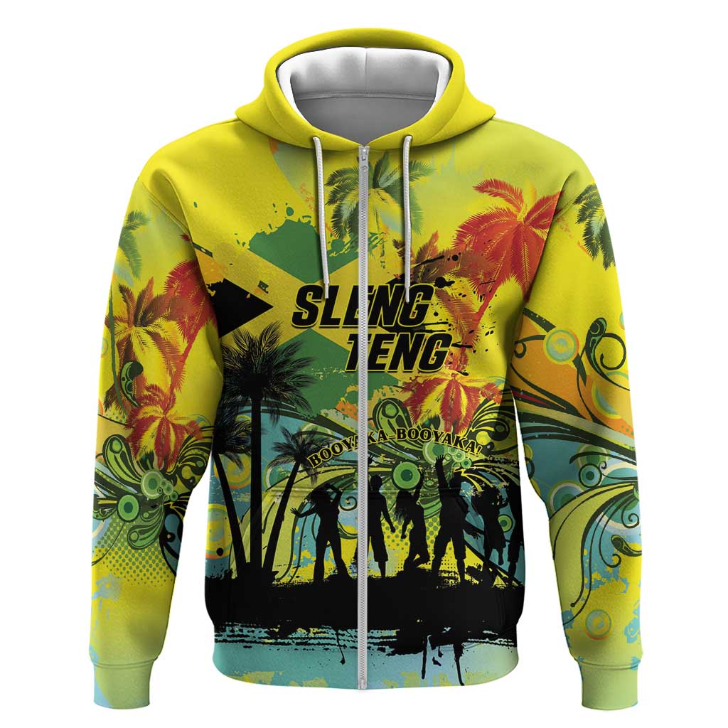 Personalized Jamaica Sleng Teng Riddim Hoodie Booyaka Booyaka - African Pride