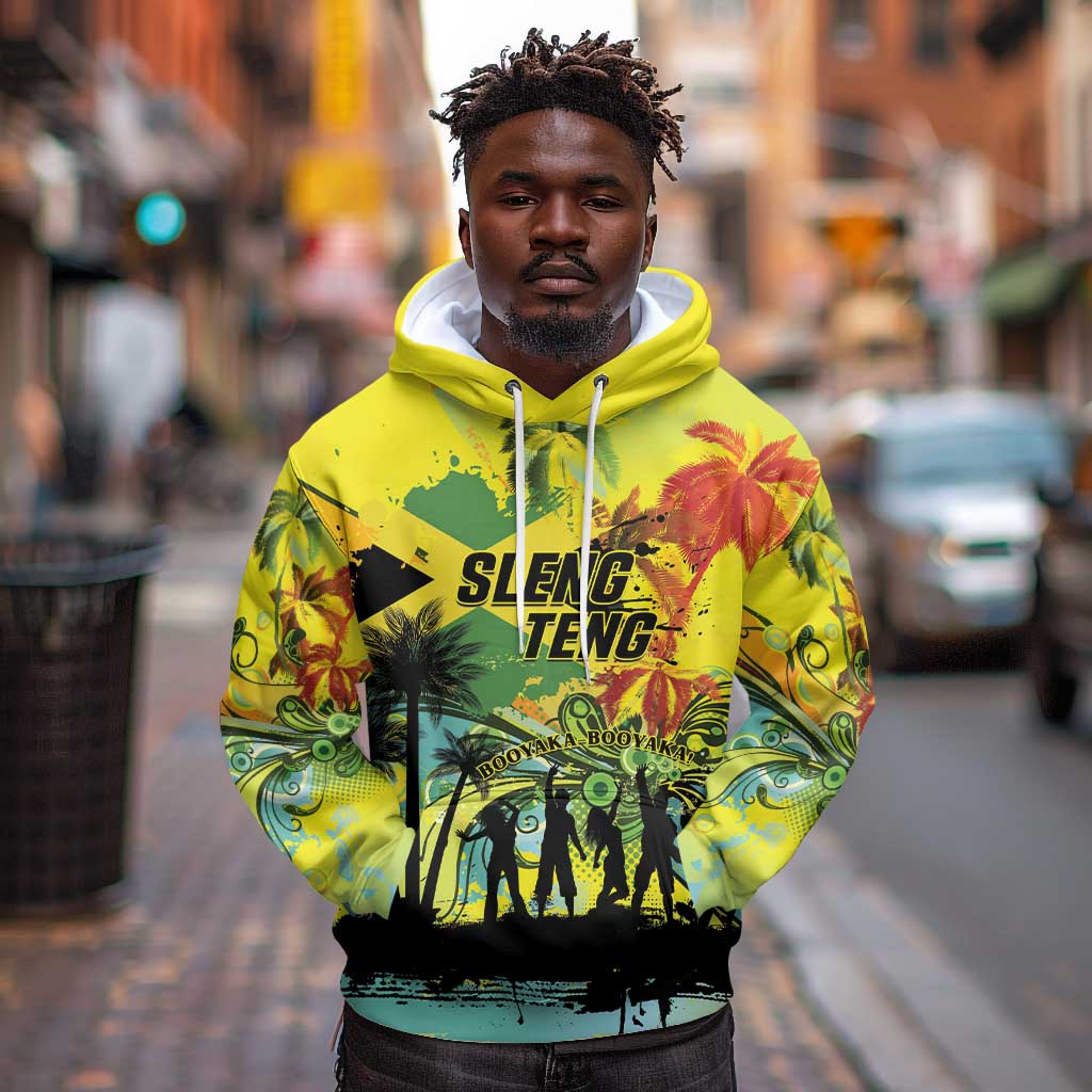 Personalized Jamaica Sleng Teng Riddim Hoodie Booyaka Booyaka - African Pride