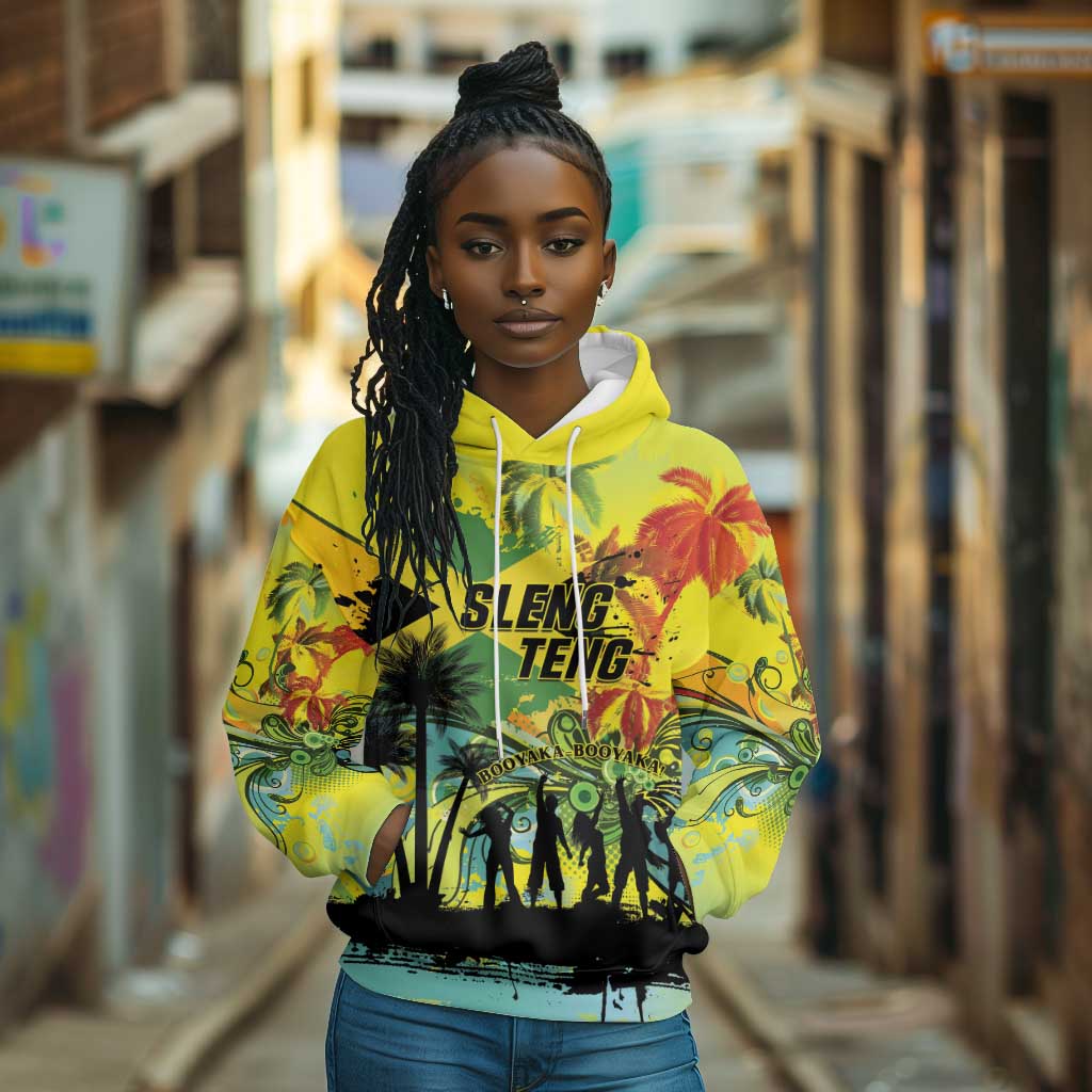 Personalized Jamaica Sleng Teng Riddim Hoodie Booyaka Booyaka - African Pride