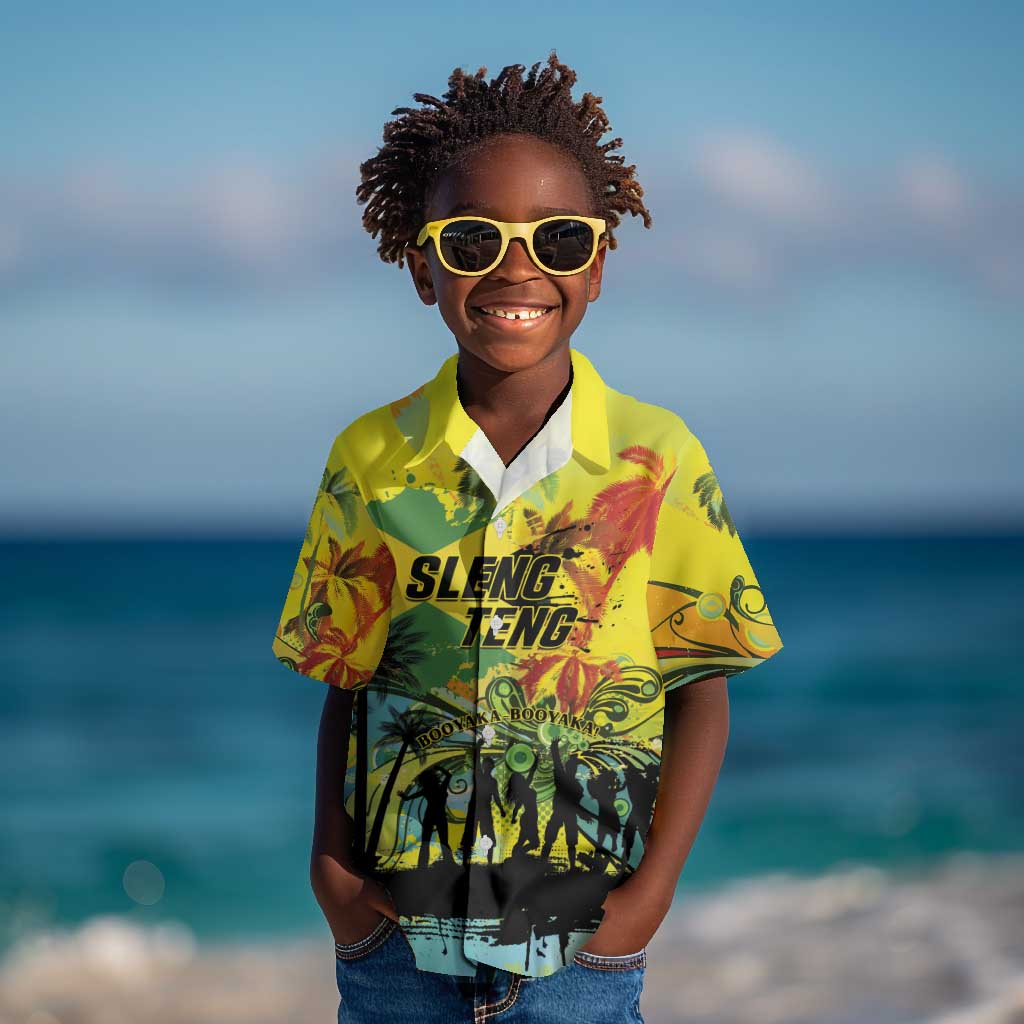 Personalized Jamaica Sleng Teng Riddim Kid Hawaiian Shirt Booyaka Booyaka - African Pride