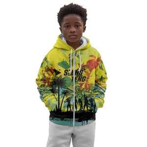 Personalized Jamaica Sleng Teng Riddim Kid Hoodie Booyaka Booyaka - African Pride