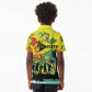 Personalized Jamaica Sleng Teng Riddim Kid Polo Shirt Booyaka Booyaka - African Pride